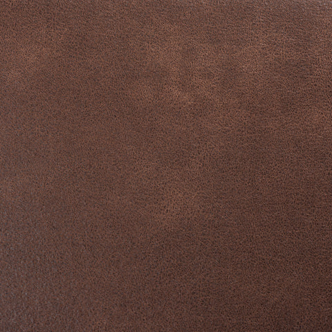 Urban Designs Seline Faux Leather Upholstered Wooden Ottoman - Dark Brown