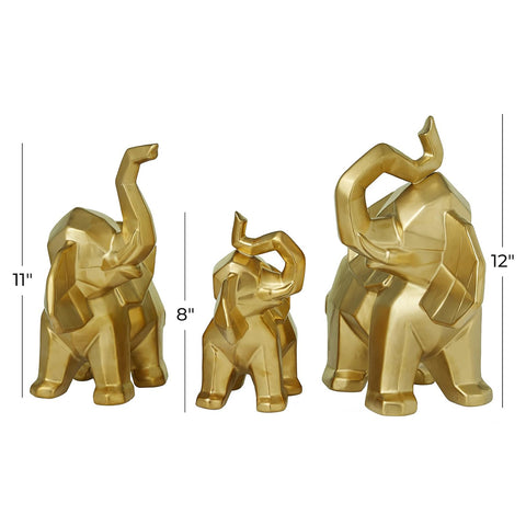 Urban Designs Luck And Wisdom Elephant Trio Collectible Statue Figurine