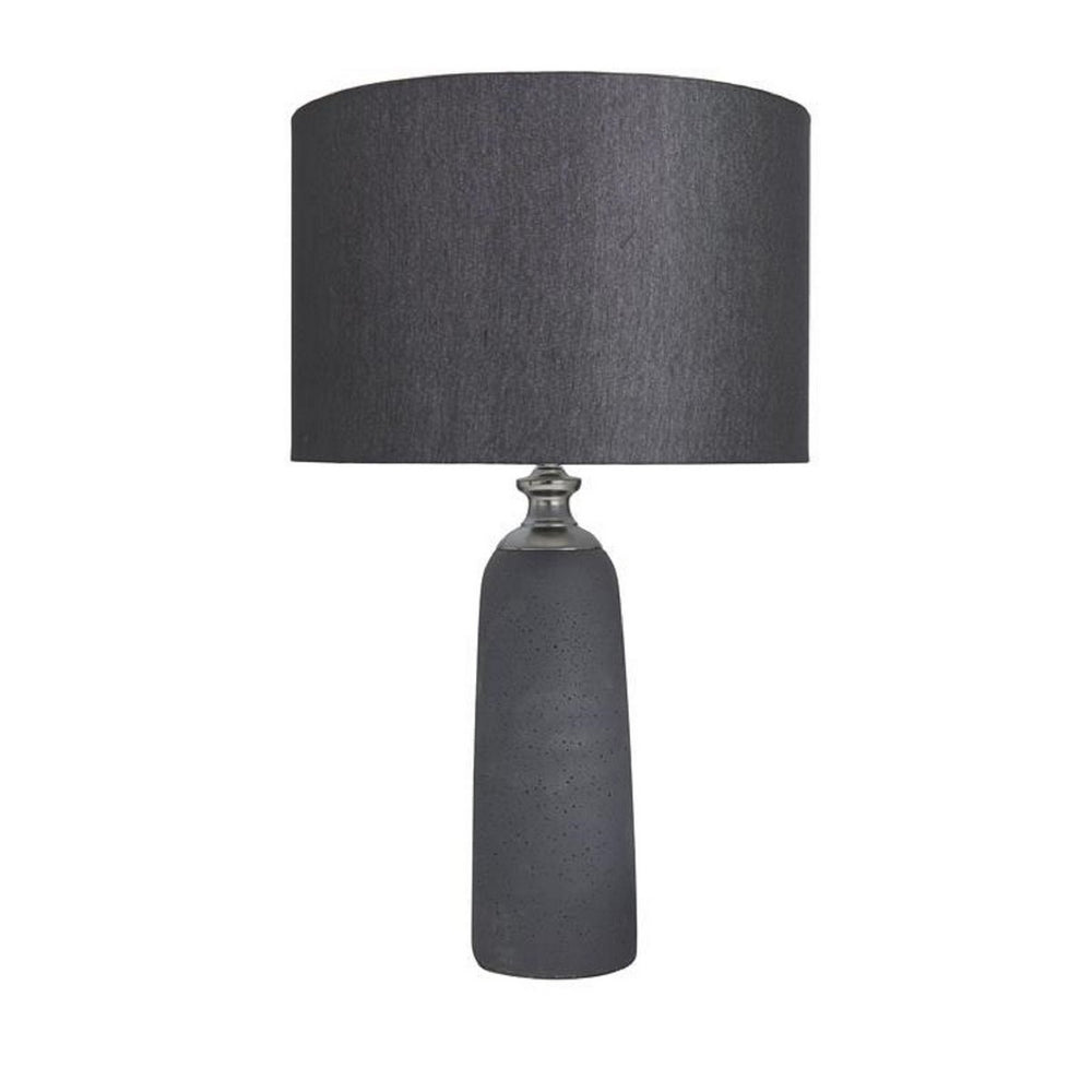 Urban Designs Contemporary 24-Inch Textured Cement Table Lamp - Black