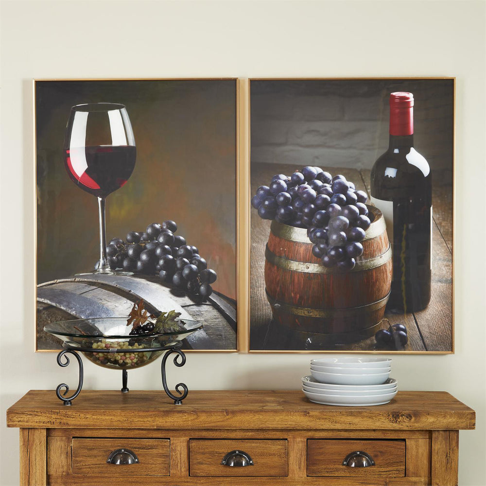 Urban Designs Wine Tasting 31" H x 23" W Framed Wall Art Decor Set of 2