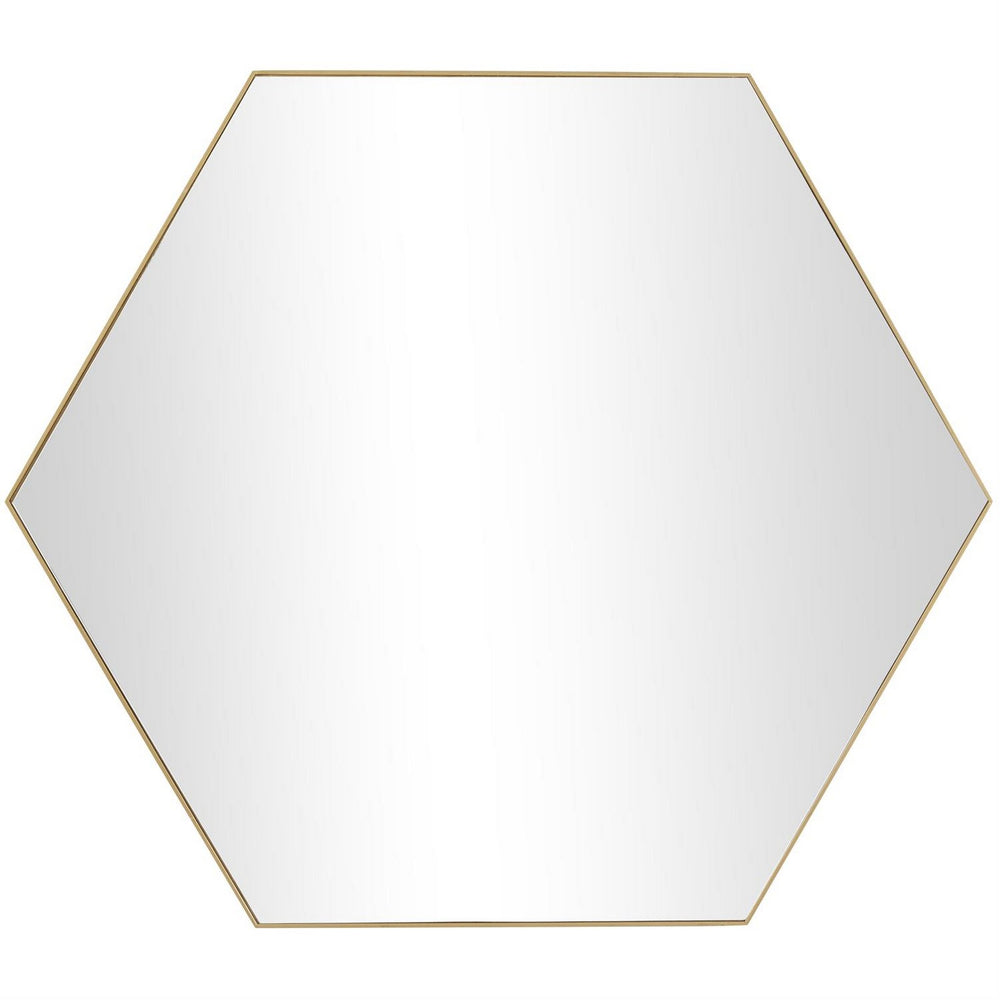 Urban Designs Harmony 40" x 35" Hexagon Shape Wall Mirror