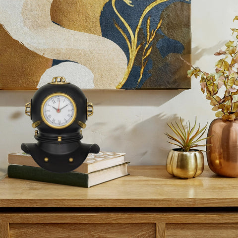 Urban Designs Mark V Style 8-Inch Decorative Diving Helmet with Clock