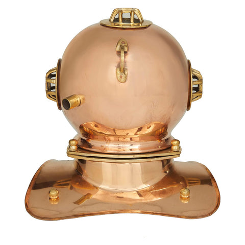 Urban Designs Mark V Style 8-Inch Decorative Diving Helmet with Clock