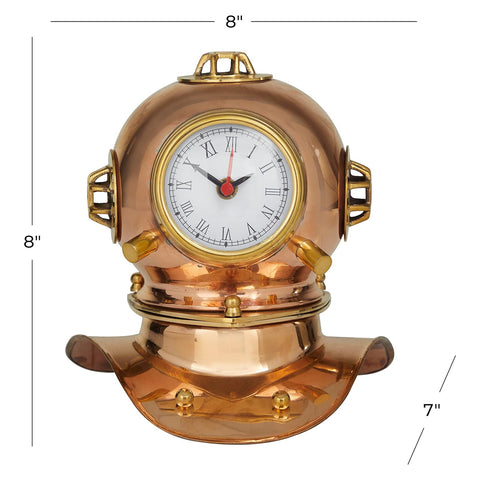Urban Designs Mark V Style 8-Inch Decorative Diving Helmet with Clock