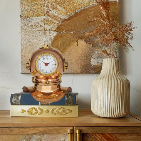 Urban Designs Mark V Style 8-Inch Decorative Diving Helmet with Clock