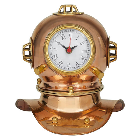 Urban Designs Mark V Style 8-Inch Decorative Diving Helmet with Clock