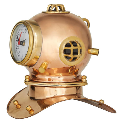 Urban Designs Mark V Style 8-Inch Decorative Diving Helmet with Clock