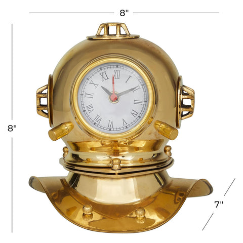 Urban Designs Mark V Style 8-Inch Decorative Diving Helmet with Clock