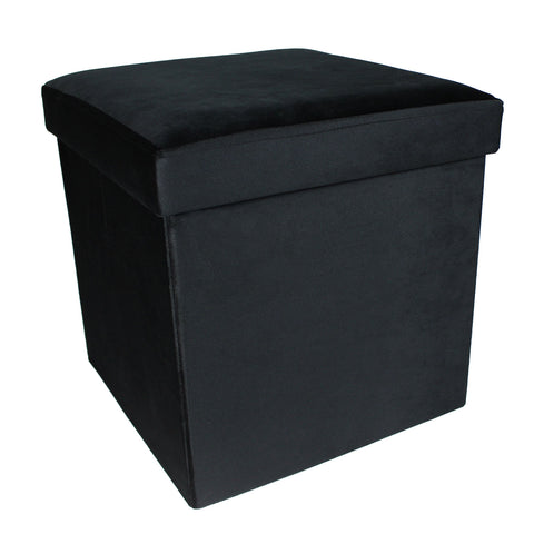 Urban Designs Modern Foldable Fabric Cube Storage Stool Ottoman
