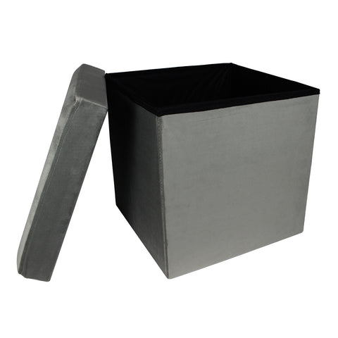 Urban Designs Modern Foldable Fabric Cube Storage Stool Ottoman