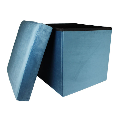 Urban Designs Modern Foldable Fabric Cube Storage Stool Ottoman