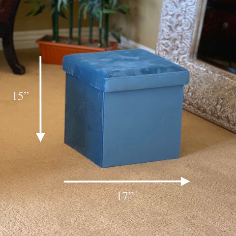 Urban Designs Modern Foldable Fabric Cube Storage Stool Ottoman