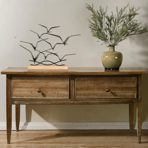 Urban Designs Unity 14-Inch Metal and Wood Flock Of Birds Tabletop Decor