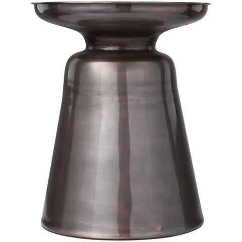 Urban Designs Bellflower 19" H x 15" W Metal Round Accent Table - Copper