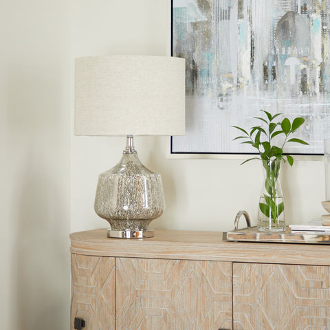 Urban Designs Sofia Small 21-Inch Mercury Glass Traditional Table Lamp