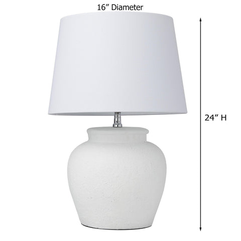 Urban Designs Valdivia 24-Inch Cement Gourd Accent Table Lamp