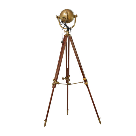 Urban Designs Hollywood Studio Celeblight 67" High Spot Light Tripod Floor Lamp - Brass