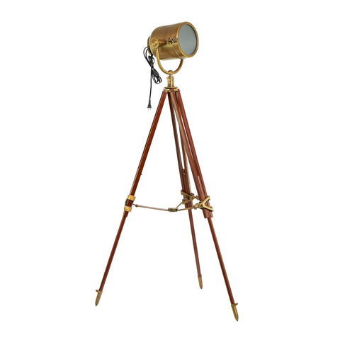 Urban Designs Hollywood Studio Celeblight 67" High Spot Light Tripod Floor Lamp - Brass