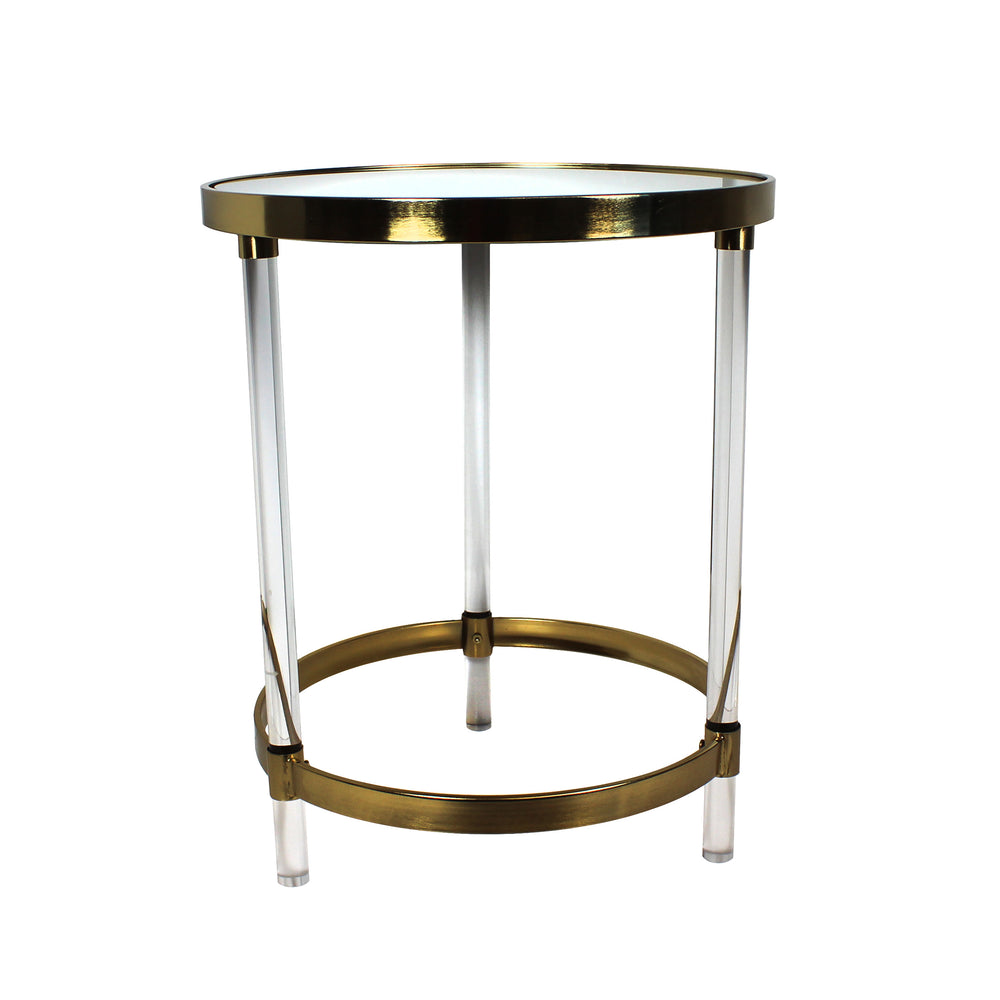 Urban Designs Weston Gold Round Accent Table