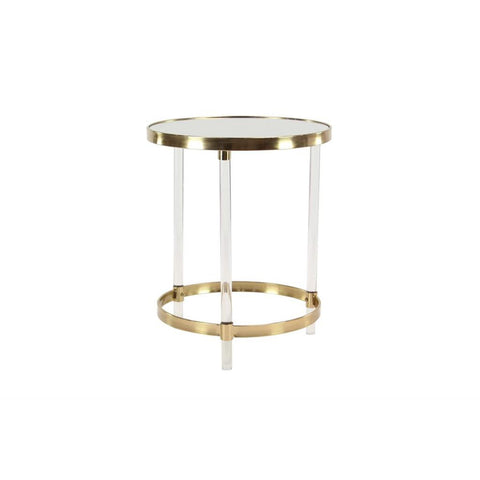 Urban Designs Weston Gold Round Accent Table