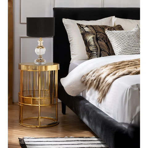 Urban Designs Decorator's Collection Crystal Gold Round Table Lamp