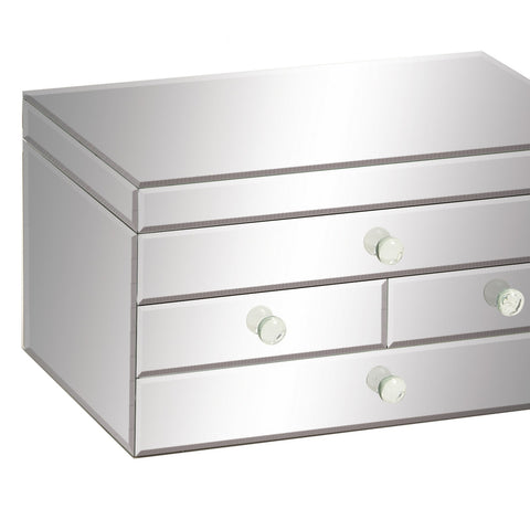 Urban Designs Legacy Mirrored Glass 3-Drawer Jewelry Box