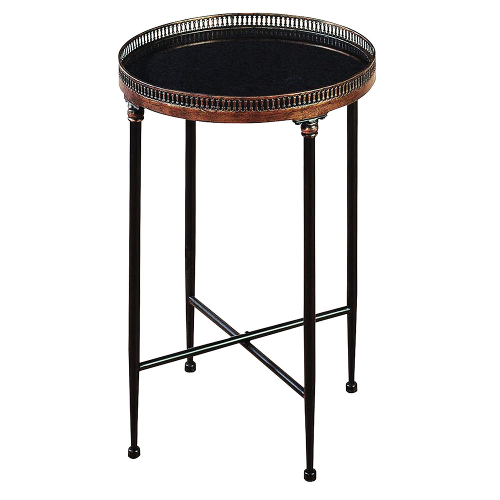 Urban Designs Elise Marble Top Round Accent Table