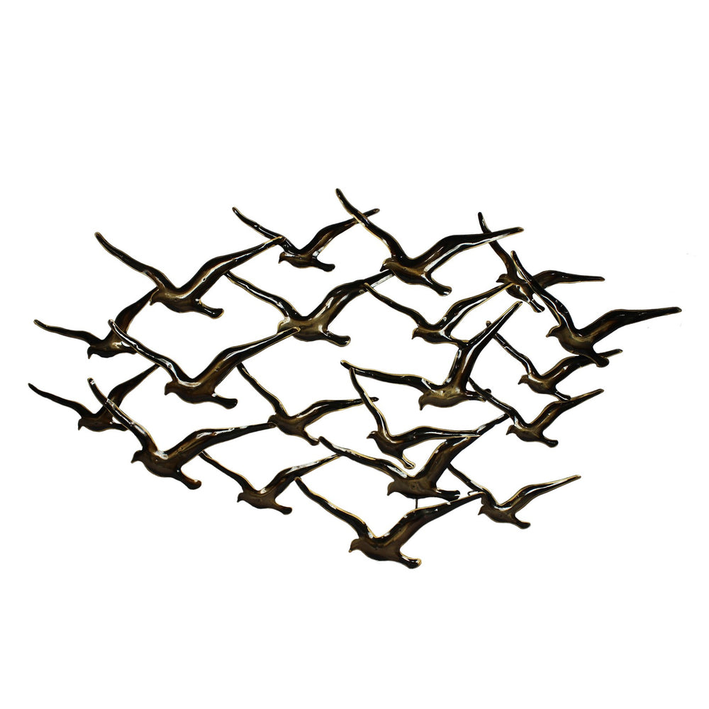 Urban Designs Flying Flocking Birds 45" Wide Metal Wall Art