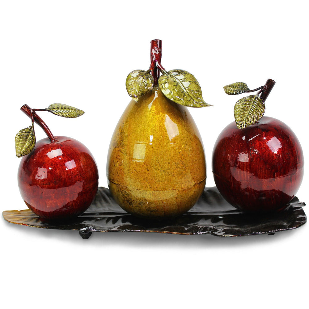 Urban Designs Glazed Metal Artificial Fruit Centerpiece Decor
