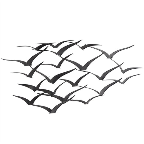 Urban Designs Handcrafted Flock of Birds Metal Wall Art