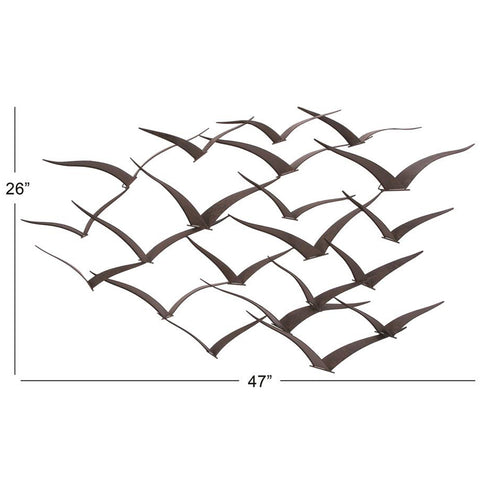 Urban Designs Handcrafted Flock of Birds Metal Wall Art