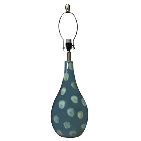 Urban Designs Malibu Ocean Waves 32" High Ceramic Table Lamp With Various Blue Hues and White Tapered Shade (Set of 2)