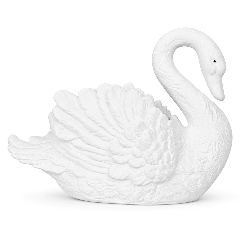 Urban Designs Swan Cast Stone Planter Garden Decor - White