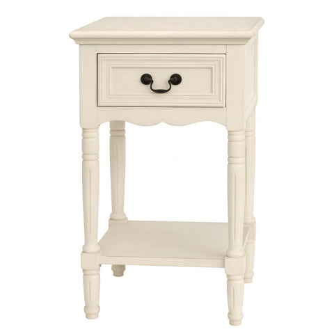 Urban Designs Wooden Accent Table / Nightstand with Drawer and Bottom Shelf – 29" H, 16" L x 16" W