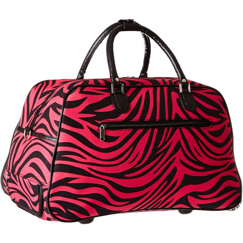 World Traveler Zebra 21-Inch Carry-On Rolling Duffel Bag