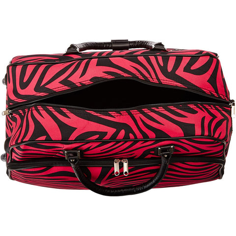 World Traveler Zebra 21-Inch Carry-On Rolling Duffel Bag