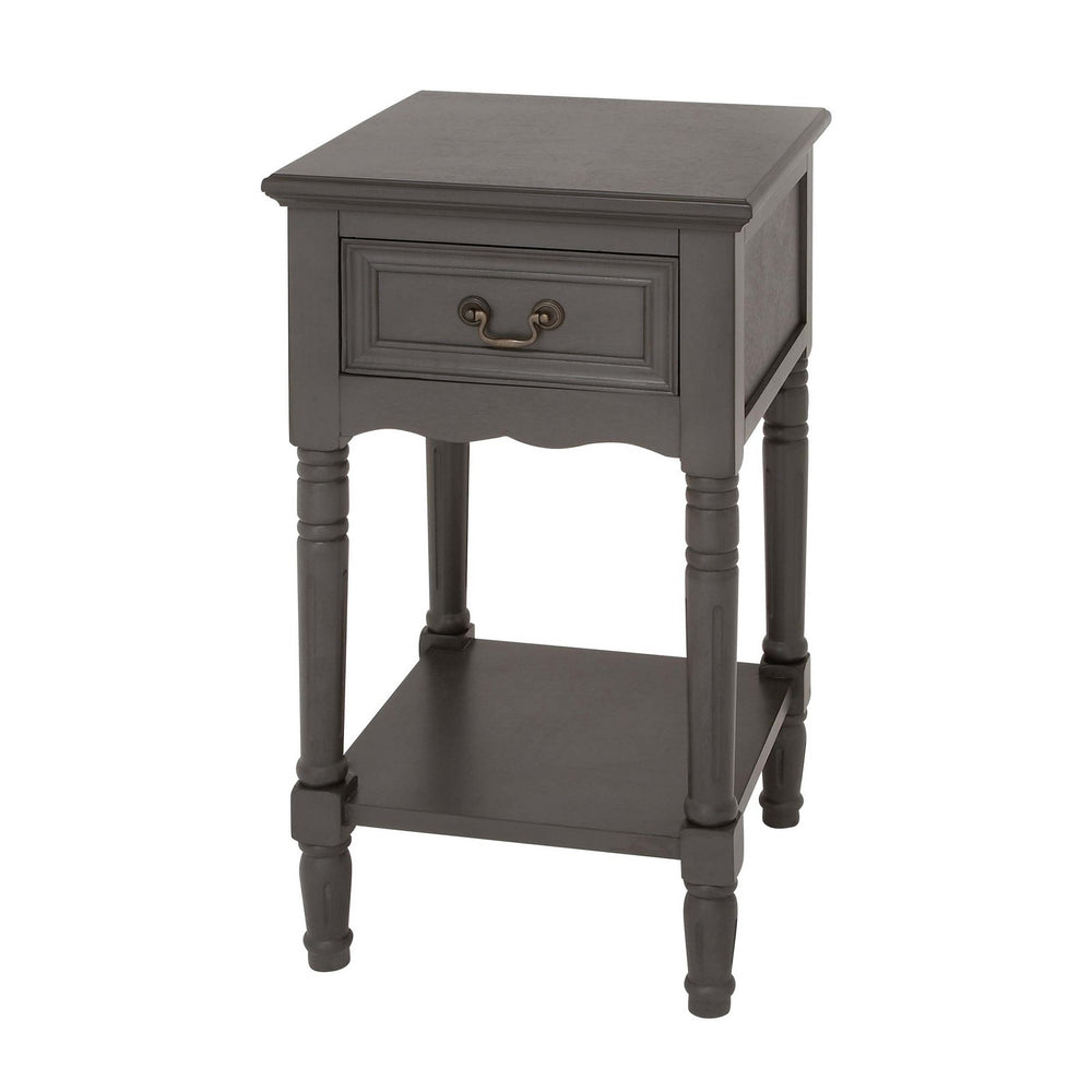 Urban Designs Solid Wood Night Stand Table - Grey