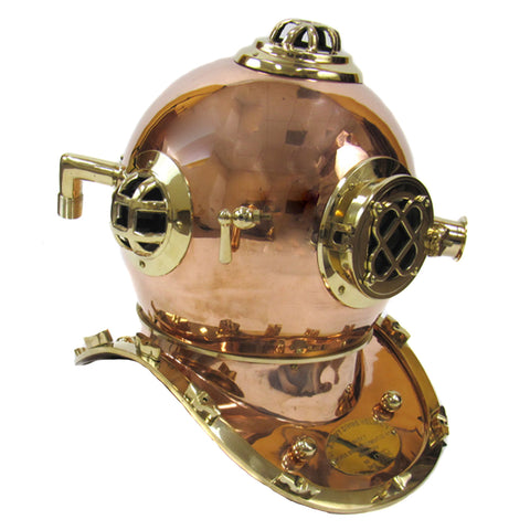 Urban Designs Full-Size Replica 17" U.S. Navy Mark-V Brass Diving Helmet