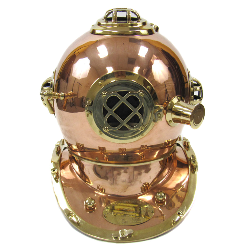 Urban Designs Full-Size Replica 17" U.S. Navy Mark-V Brass Diving Helmet
