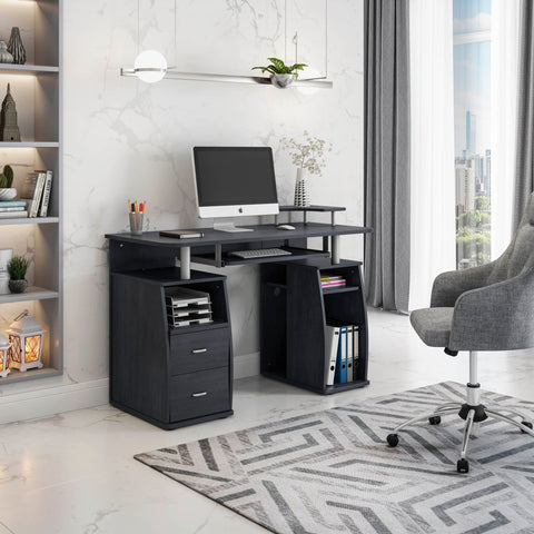 Deluxe Executive-Style Computer Desk - Espresso