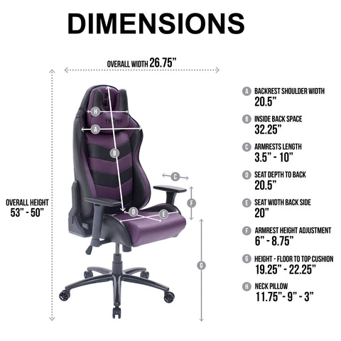 Urban Designs Chevron Ergonomic Racer Style Video Gaming Chair