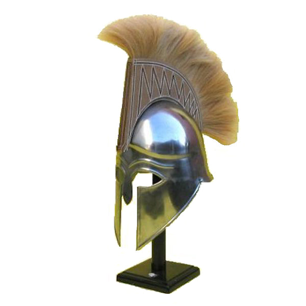Urban Designs Antique Replica Spartan Tan Plume Armor Helmet