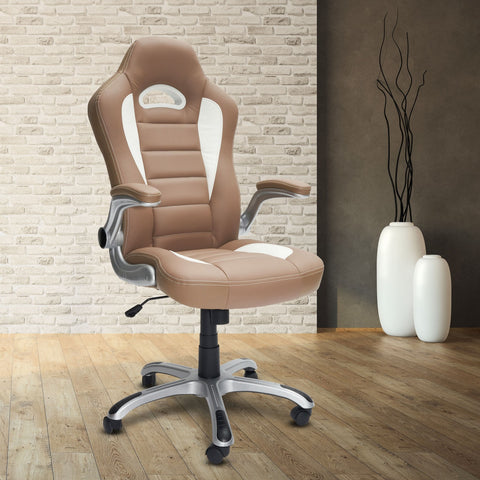 Office Express High Back Race Series Executive Office Chair - Camel