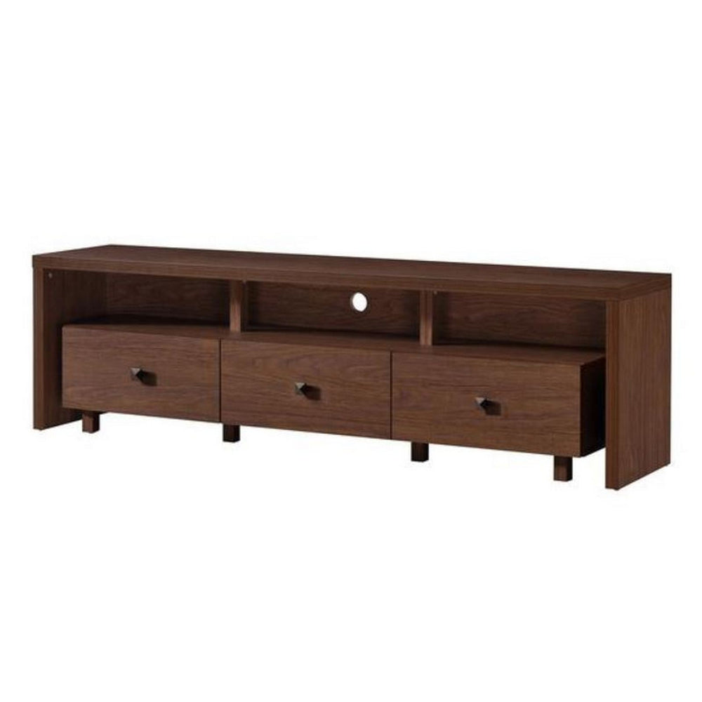 Urban Designs Elegant TV Stand For TV Up To 75 with Storage - Hickory