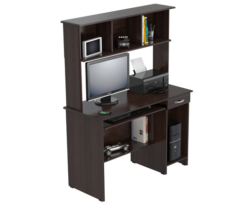 Inval Computer Work Center with Hutch - Espresso Wengue