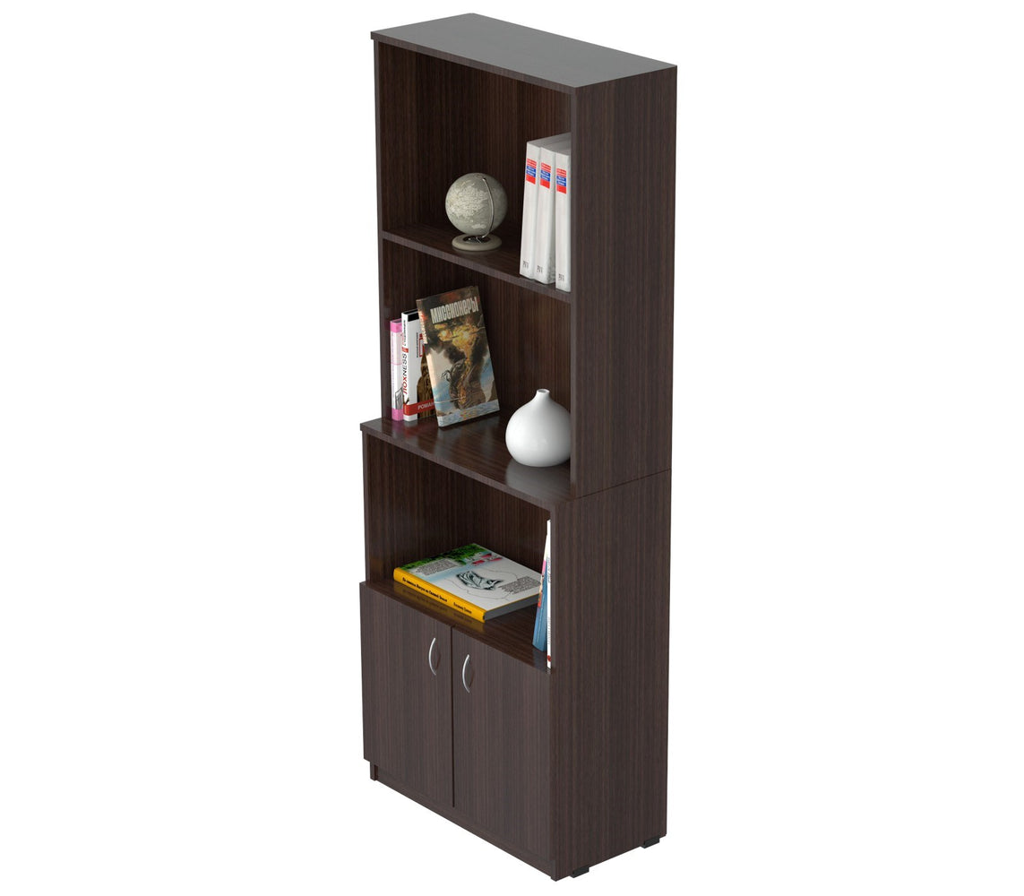 Inval Bookcase with Storage Area - Espresso Wengue