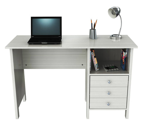 Inval Computer Desk - Laricina White