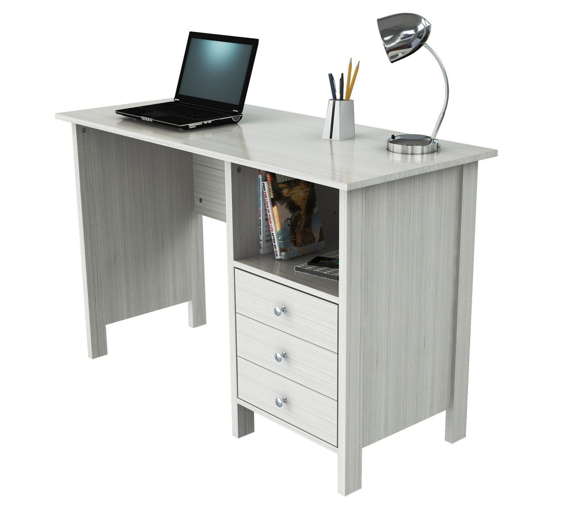 Inval Computer Desk - Laricina White