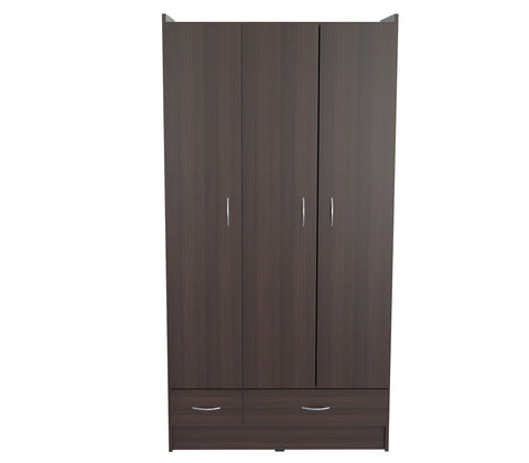 Inval America Imported Wooden 72" 3-Door Bedroom Armoire - Espresso