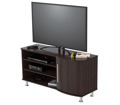 Inval Curved Front 50 Inches Flat-Screen TV Stand - Espresso Wengue